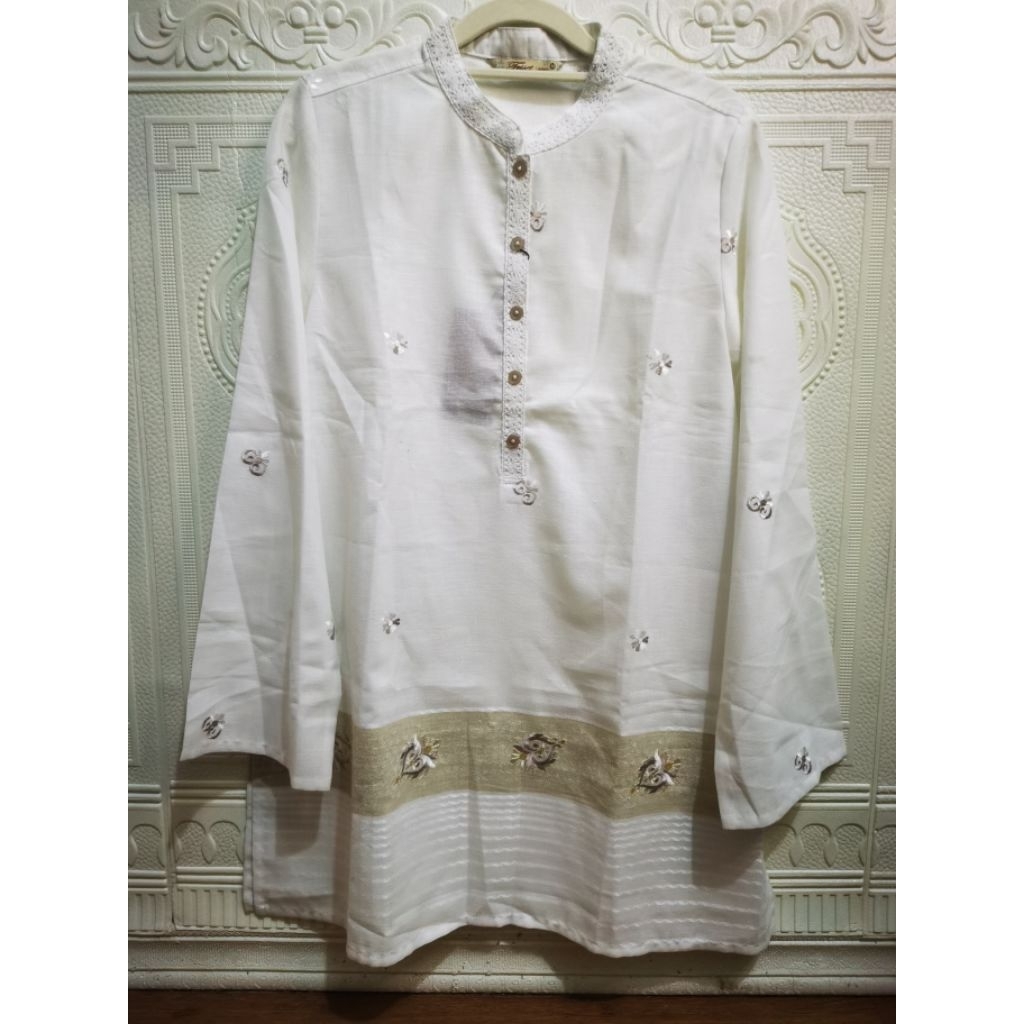 atasan tunik blouse busui Triset putih white