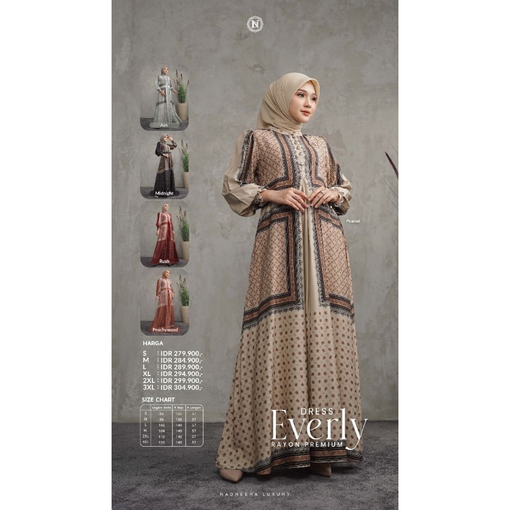 BAJU SULTAN EVERLY  DRESS & MIDI DRESS NADHEERA TERBARU
