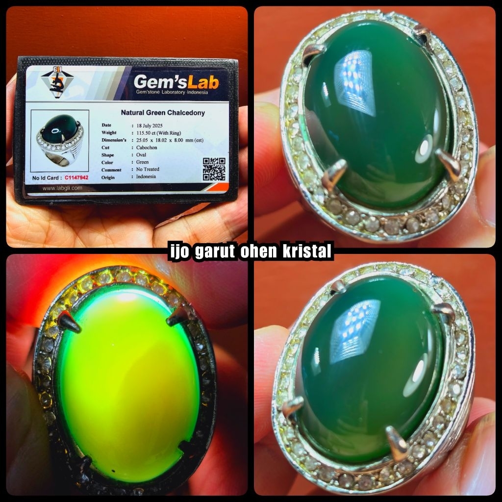 CINCIN BATU IJO GARUT OHEN SUPER JUMBO FULL DAGING BOS