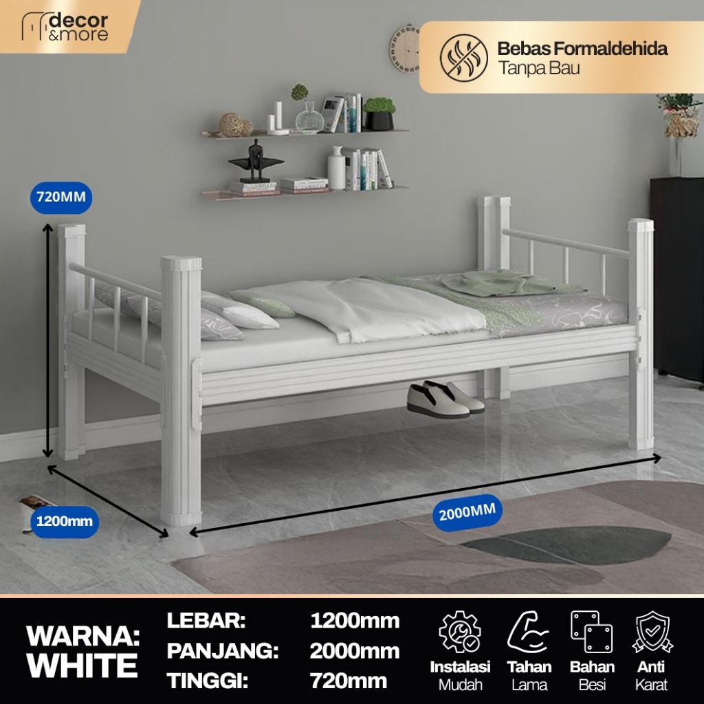 DIPAN TEMPAT TIDUR DIPAN KASUR 120x72  RANJANG TINGKAT 1 SUSUN RANJANG KASUR DIPAN TINGKAT MINIMALIS