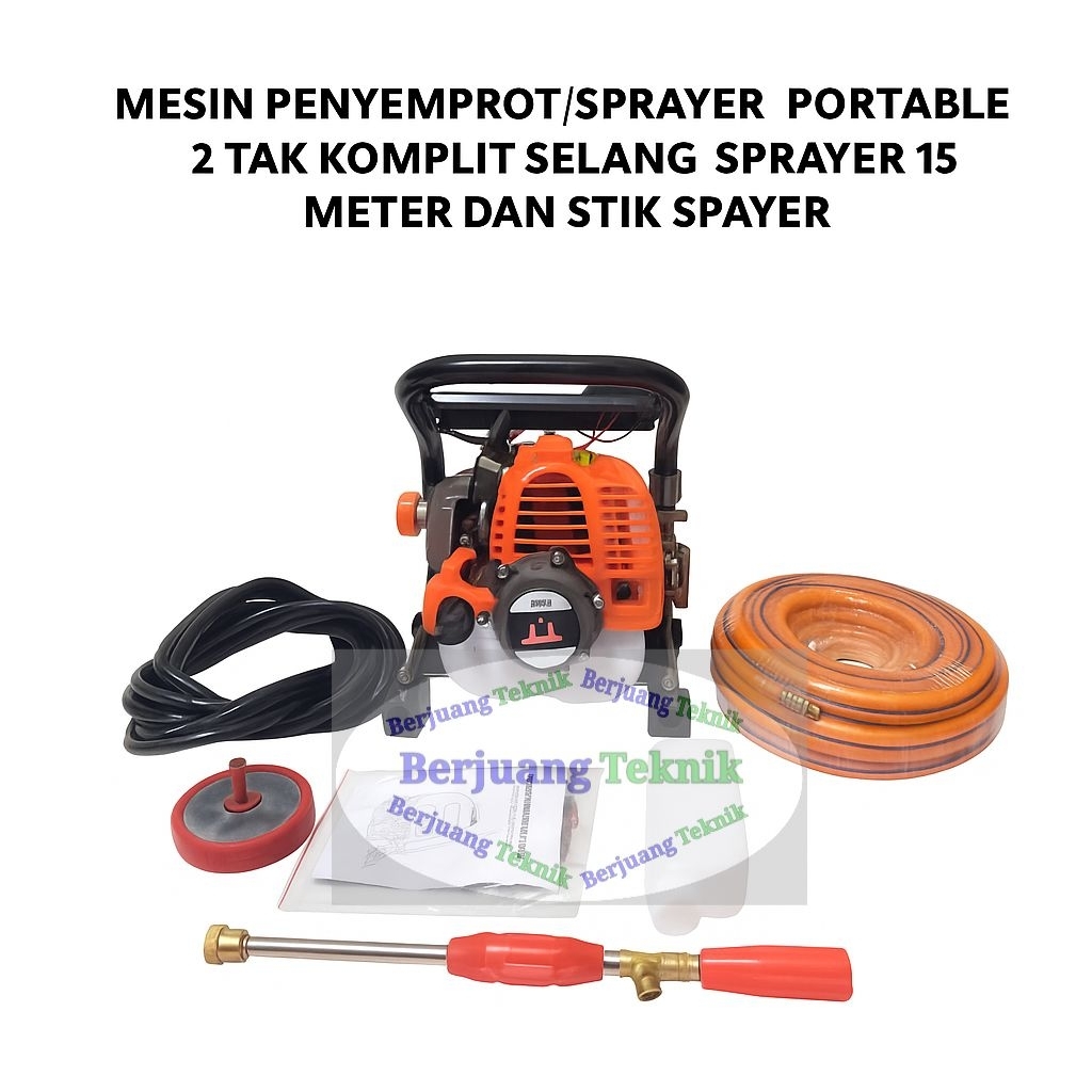 MESIN PENYEMPROT TANAMAN DAN LAHAN PERTANIAN SEMPROTAN HAMA 2 TAK KOMPLIT SELANG SPRAYER 15 METER DA