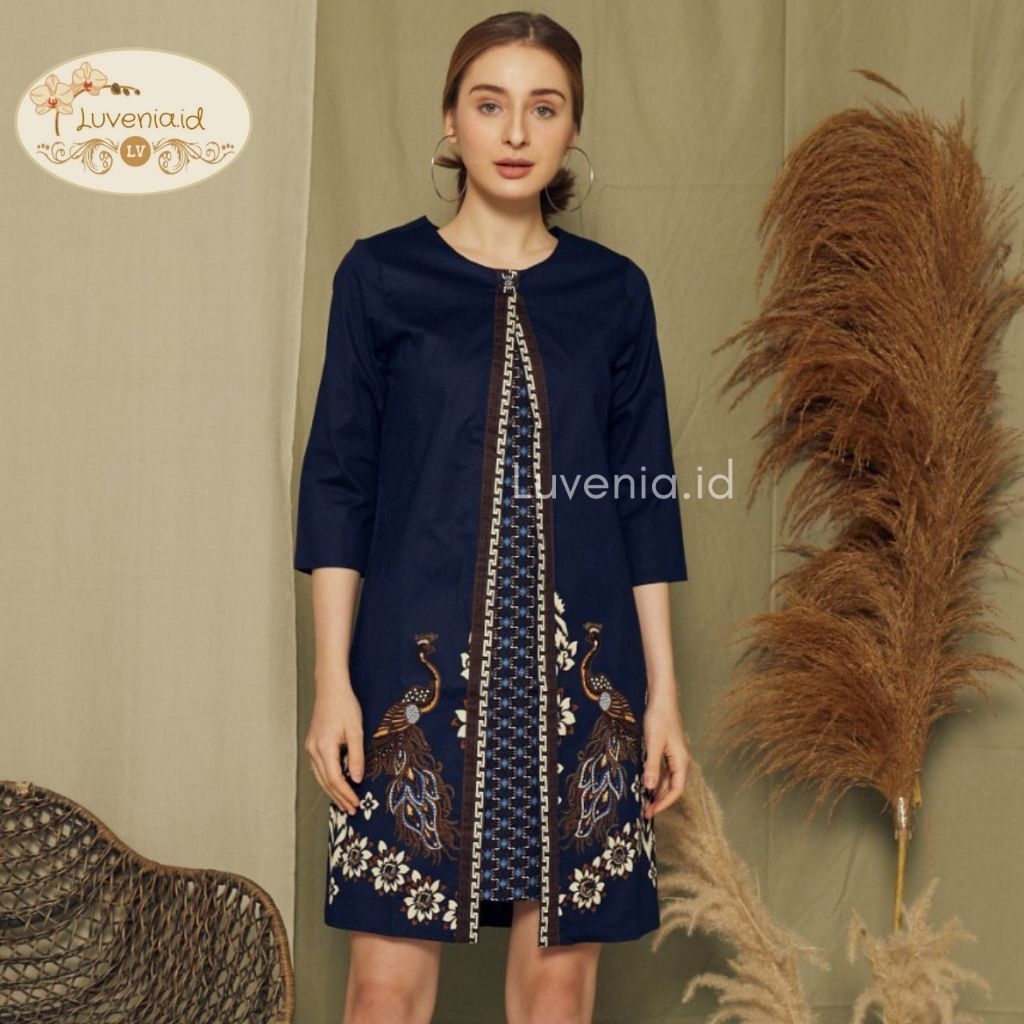 Dress Batik Wanita 252 JM/Batik Wanita Modern/Batik Katun Strech