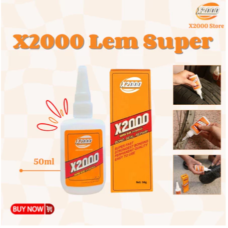 

X2000 LEM X2000 Super Glue Serbaguna kuat Cairan Perekat INSTANT Tahan Air Lem Super kuat