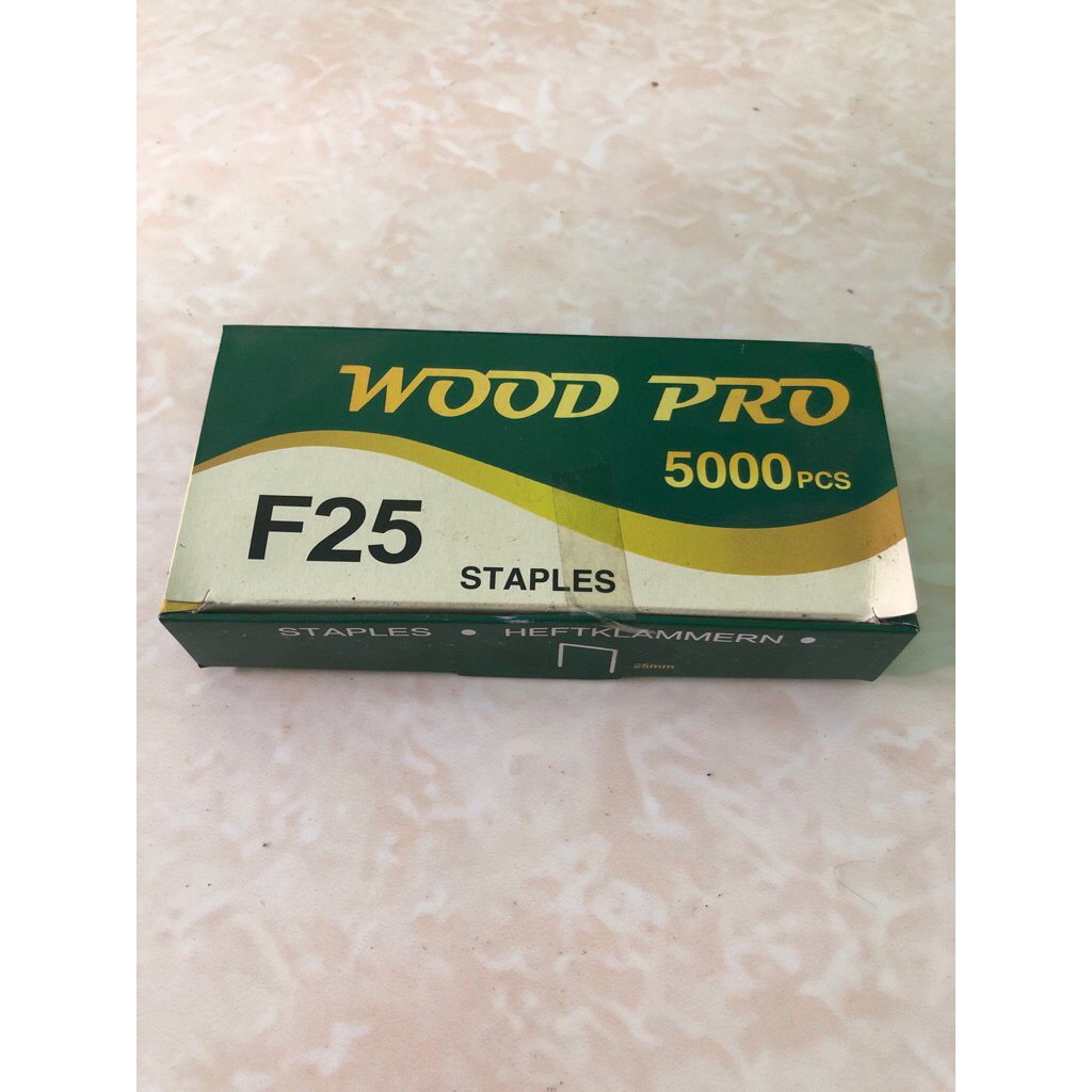 

Staples f25 wood pro green / airnails f25 woodpro green / isi paku tembak angin f25 woodpro green isi 5000pcs