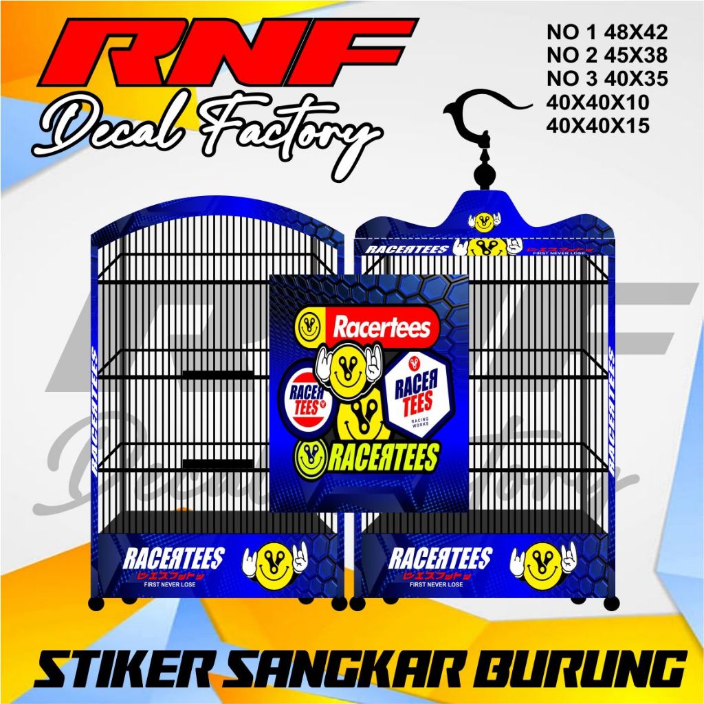 RNF Decal.. Decal Sangkar Kotak Racertes,Stiker Sangkar Kotak Koper Kosan