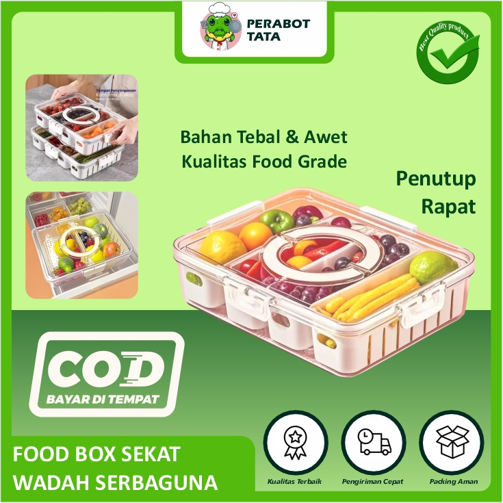 Kotak Penyimpanan Kulkas Kontainer Kulkas Food Kontainer Kotak Penyimpanan Kulkas Akrilik Sekat