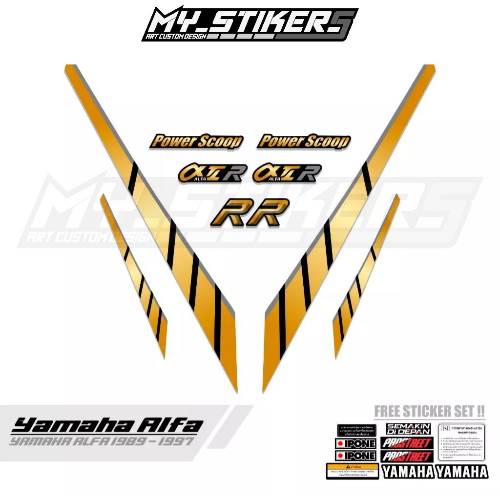 Stiker Striping yamaha Alfa 03 / Yamaha Alfa Thailand/Malaysia/Vietnam Alfa Milenimum / My Stikers P