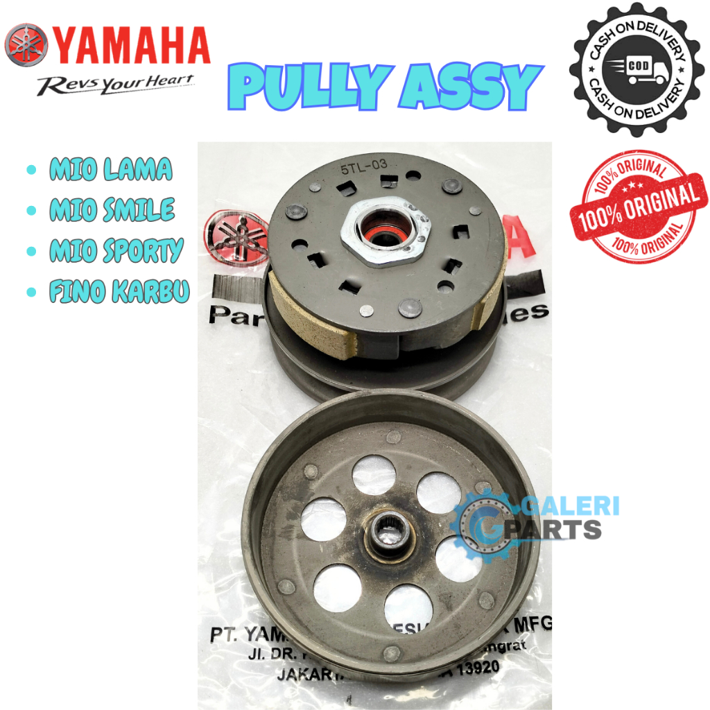 ORIGINAL PULLY ASSY YAMAHA MIO 5TL PULI MIO SPORTY FULLY MIO FULLY MIO SOUL FULI FINO KARBU PULLEY M