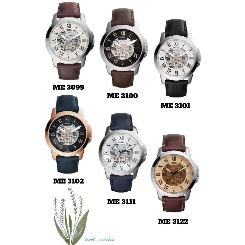 JAM TANGAN PRIA MATIC LEATHER TYPE ME3099, ME3100, ME3101, ME3102, ME3111, ME3122