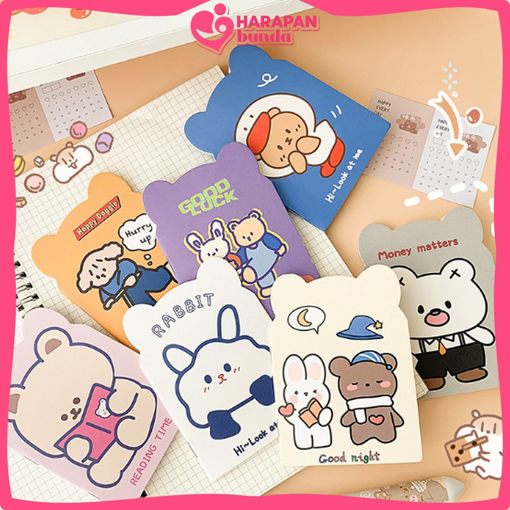 

EC Note Book Buku Catatan Kartun Berkuping Cartoon Mini Book / Buku Tulis Memo Kecil Mini Motif Karakter Kartun Harapan Bunda A40