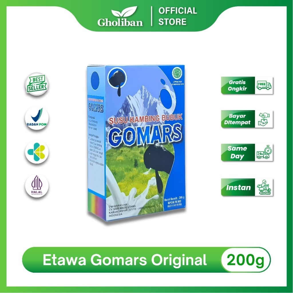 

Susu Kamabing Etawa GOMARS Original 200g Susu Tinggi Nutrisi