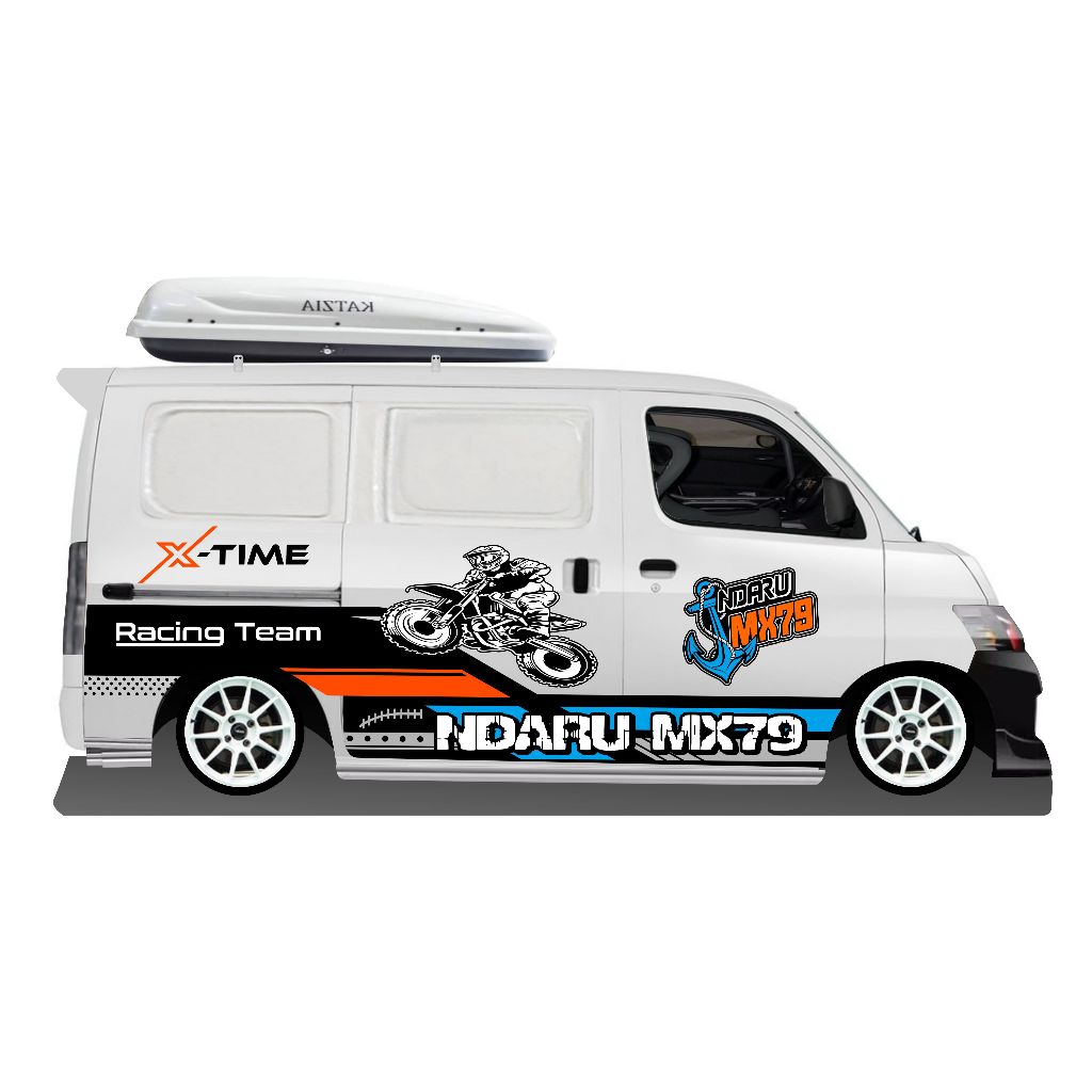 STIKER CUTTING STICKER RACING TRIL MOBIL GRANMAX BLINDVAN GRANDMAX MINI BUS LUXIO LUXURY AVP SERENA 