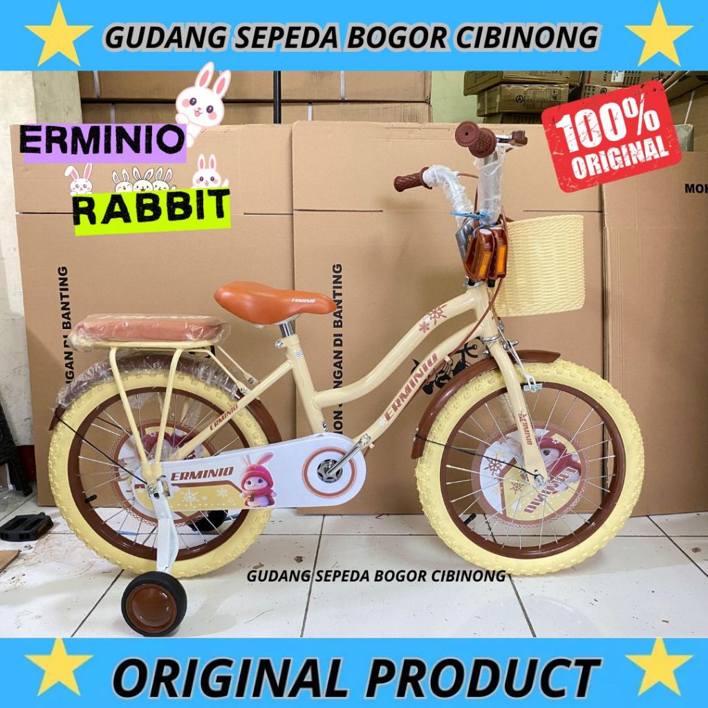 Sepeda Anak Perempuan 16 Mini Erminio Rabbit
