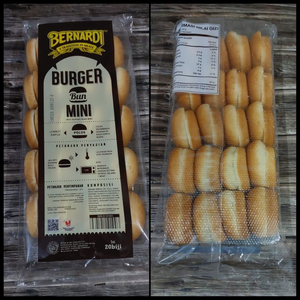 

Bernardi rotinya burger mini isi 20 pcs frozen