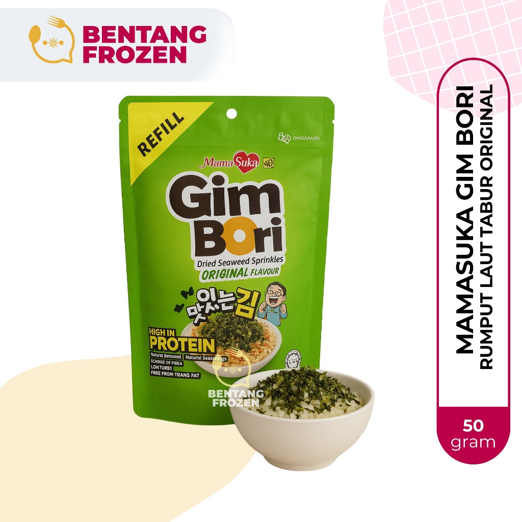 

Mamasuka Gim Bori Rumput Laut Tabur Original 50gr / Nori Tabur