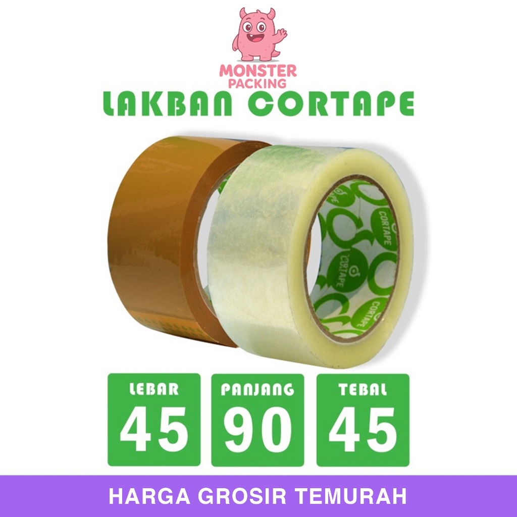 

Lakban BENING 45mm x 90yard OPP Tape Cortape isolasi
