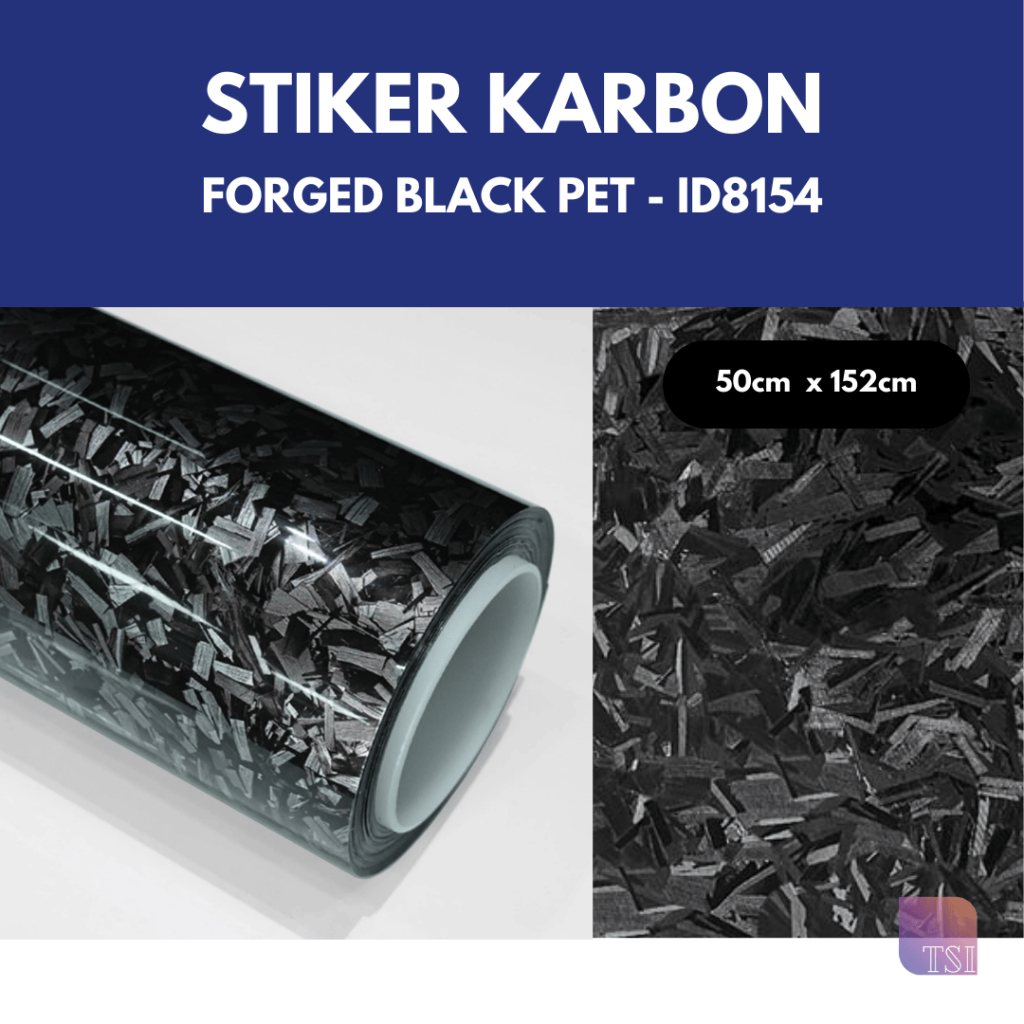 Stiker Karbon Carbon Forged 2D 3D 6D Motif Glossy Forget Kevlar Black Skotlet Carbon