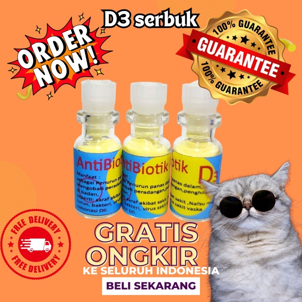 Antibiotik kucing D3 kucing