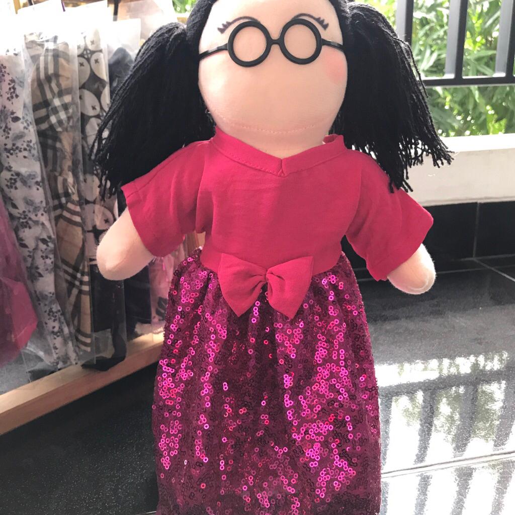 Boneka radinka dolls anak muslim glitter pink | sarah