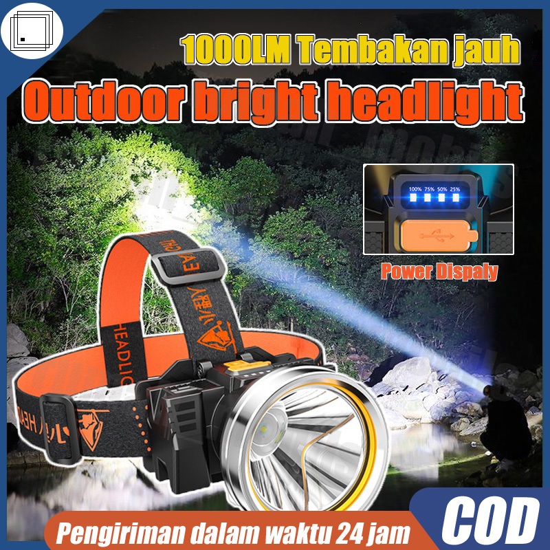 Senter Kepala/led Senter Berkemah Headlamp/TERANG BATERAI LITHIUM Headlamp Berkemah/Outdoor LED Sent