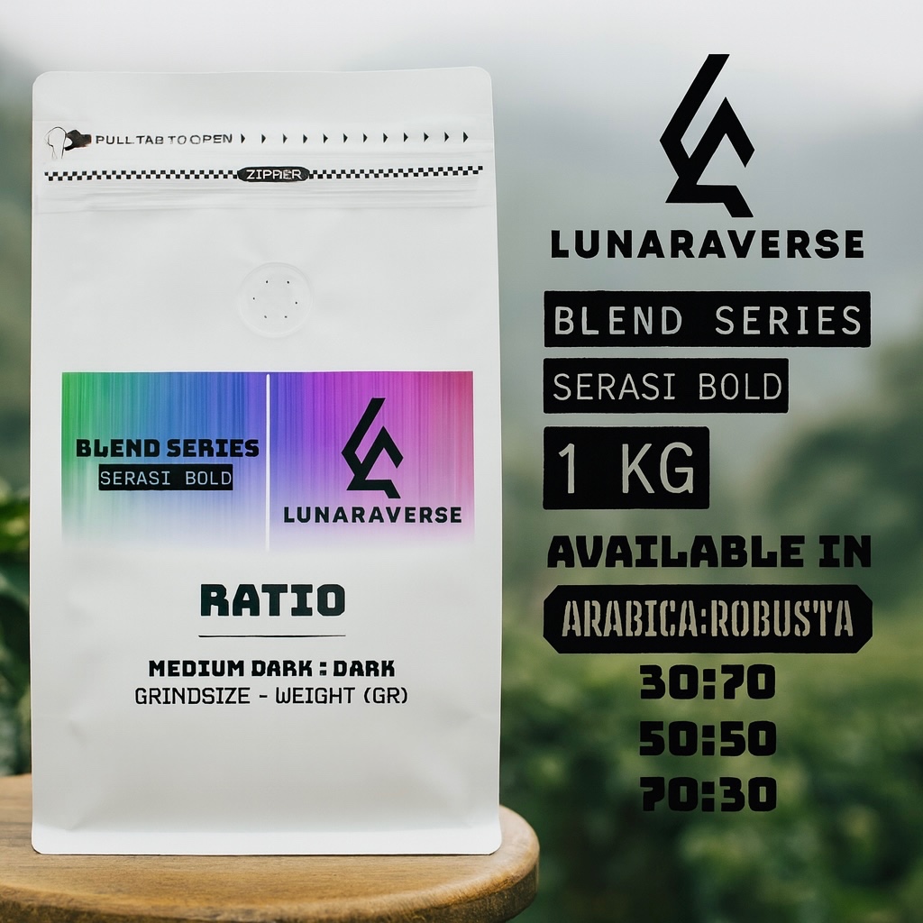 

Lunaraverse Biji Kopi / Bubuk Blend Series 1kg - Serasi Bold Coffee 1 kg