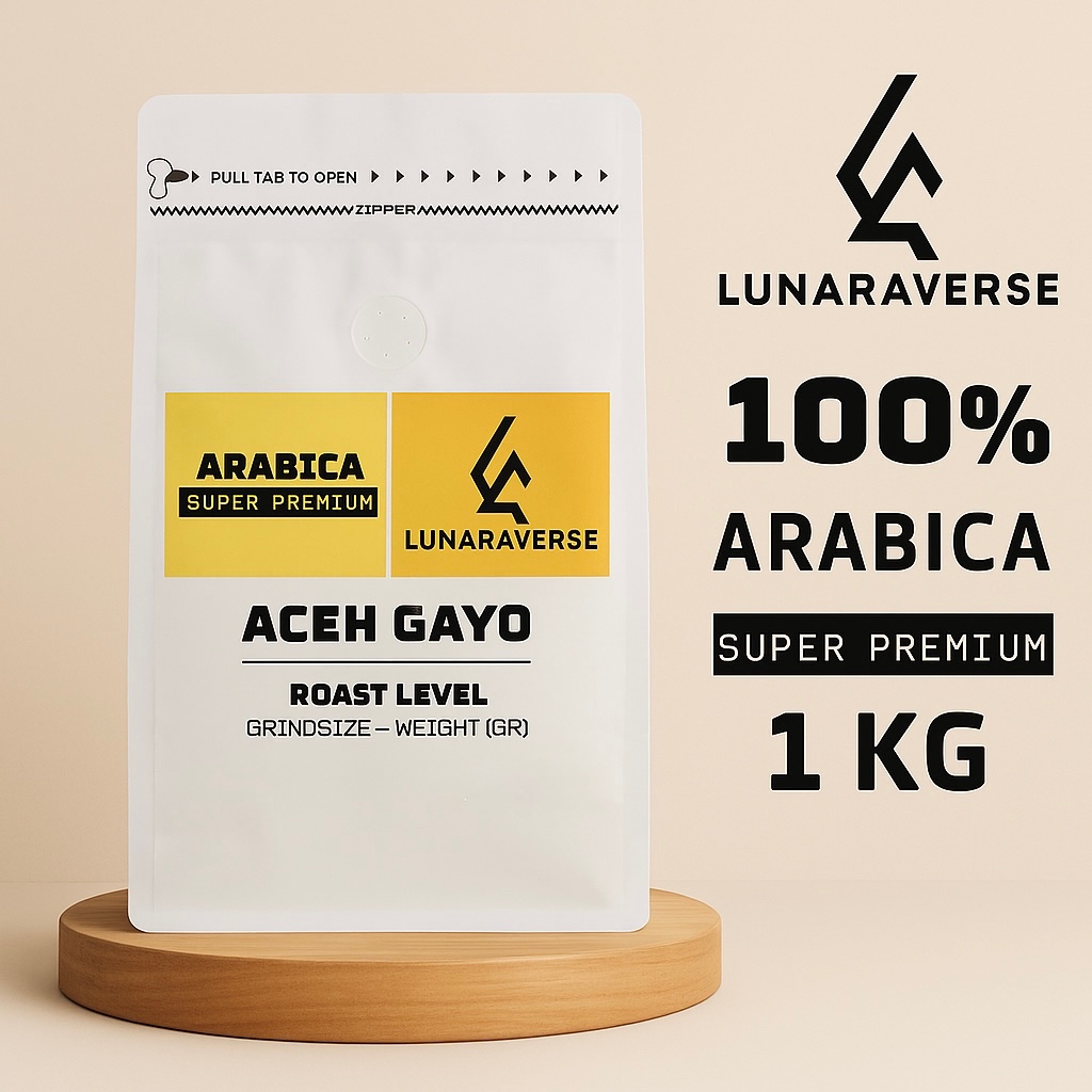 

Lunaraverse Biji Kopi / Bubuk Arabika 1kg - Super Premium Arabica Aceh Gayo Coffee 1 kg
