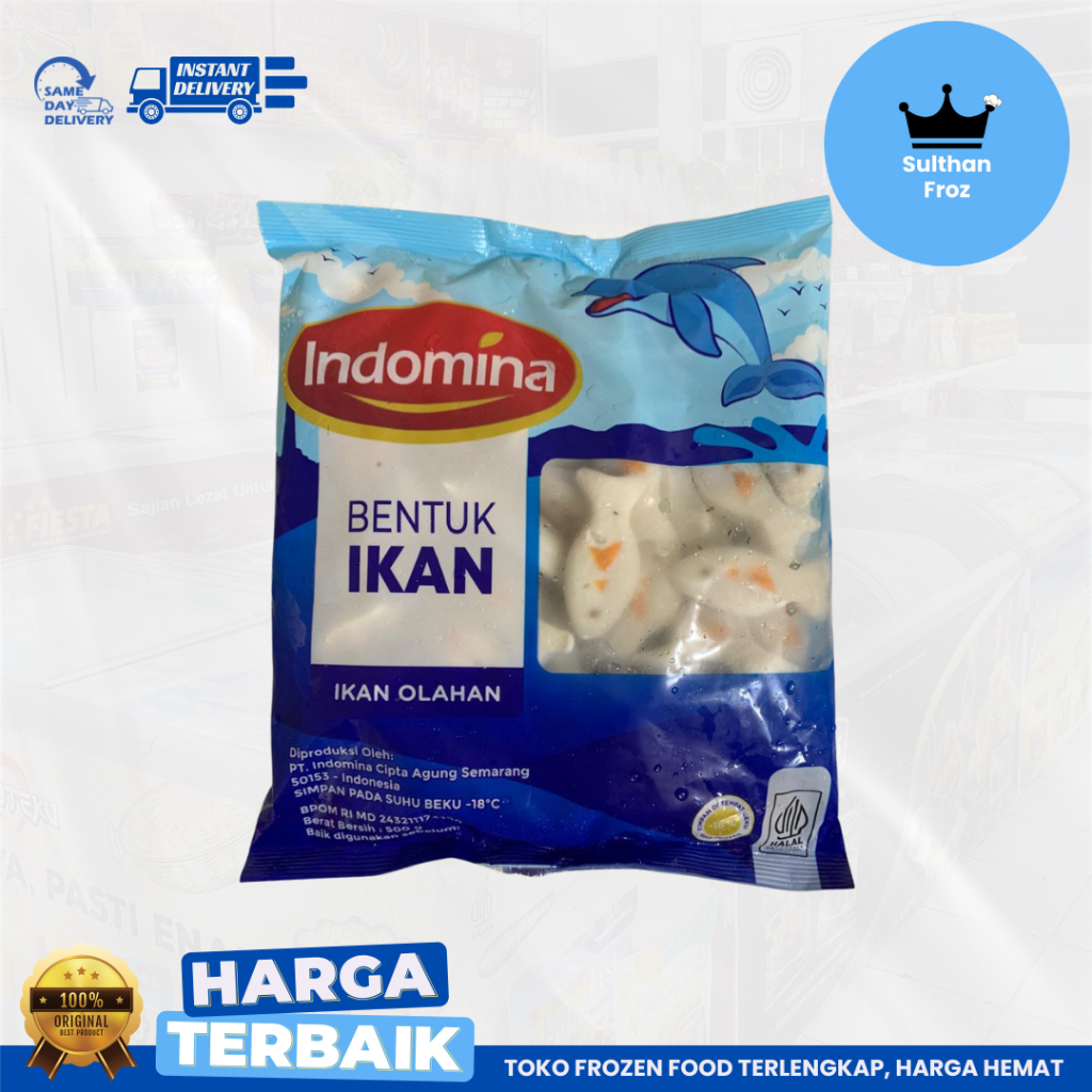 

INDOMINA IKAN OLAHAN BENTUK IKAN 500 GR