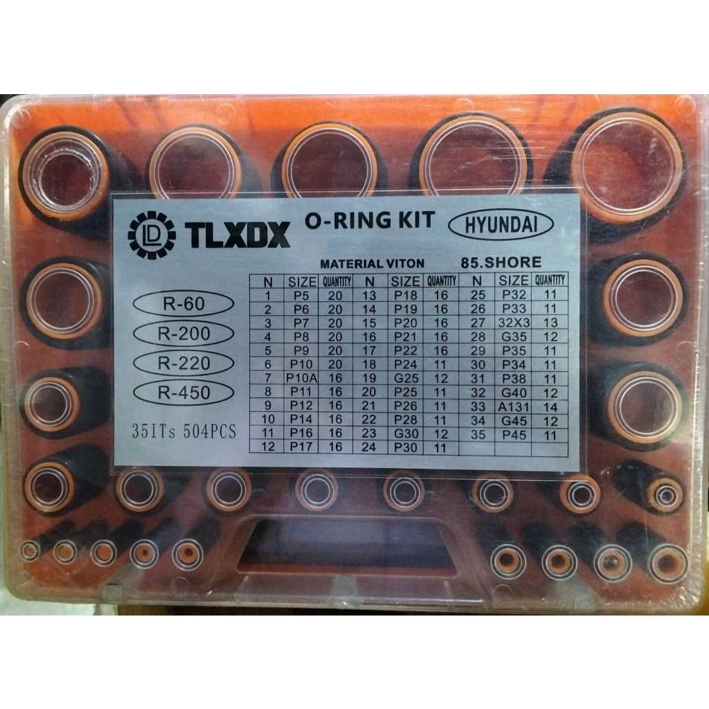O-RING BOX HY034 ( HYUNDAI FKM ) / o-ring box/ spare part alat berat / seal industri