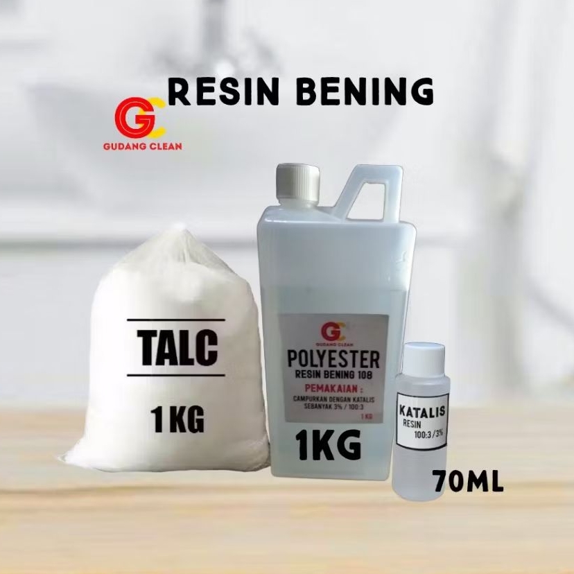 

Paket hemat Resin Talk katalis Resin Resine Recine Fiberglass Mika glass Fiber Acrylic DIY Catalyst