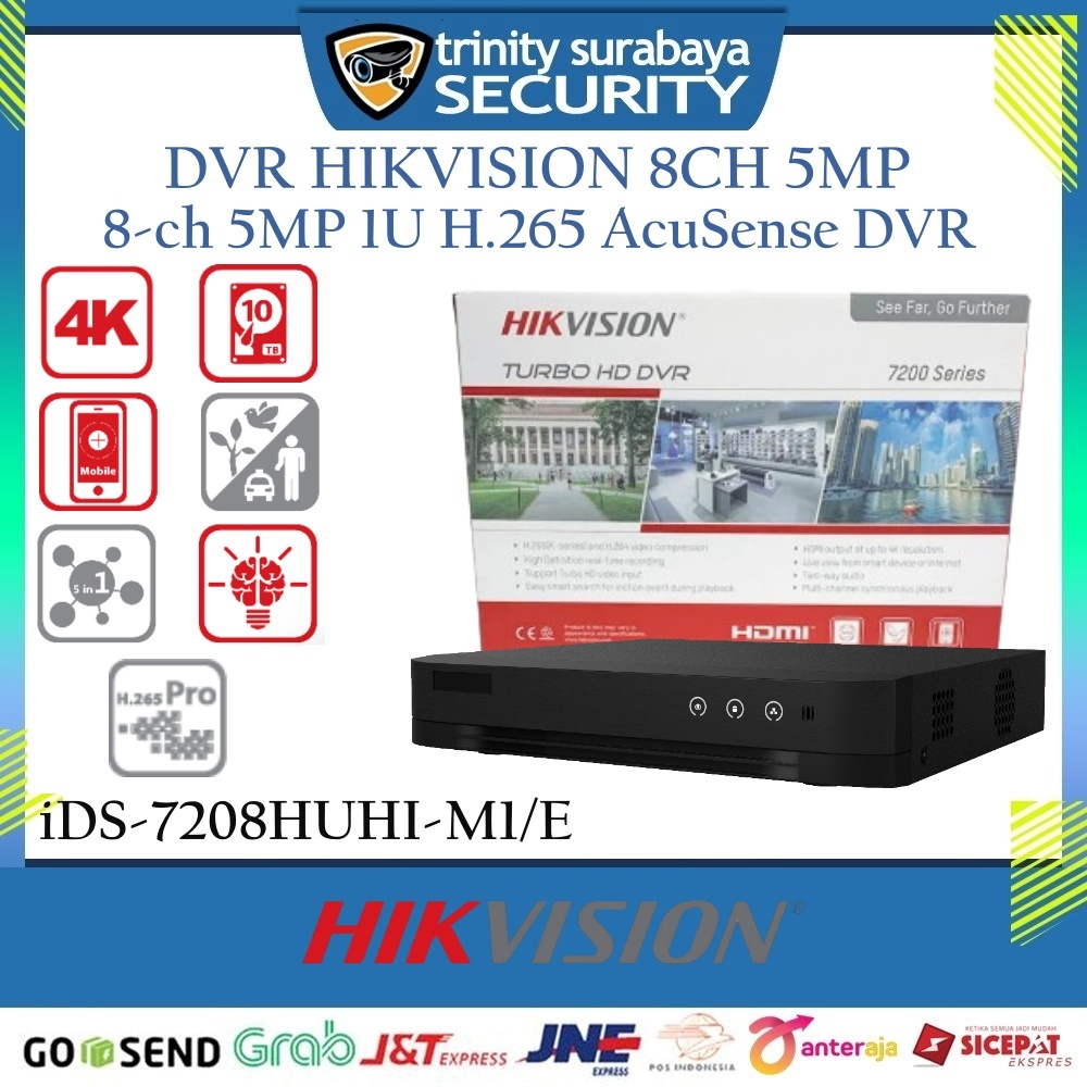 DVR HIKVISION 8CH 5MP 7208HUHI-M1/E