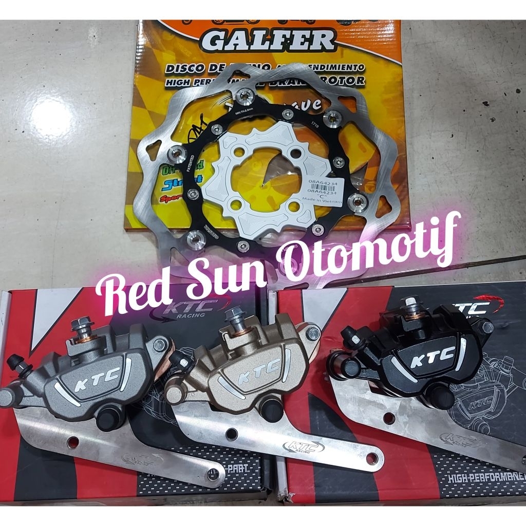 PAKET Disk Cakram Piringan GALFER + kaliper Ktc HYLOZ HYLOS 260mm Beat deluxe street Vario 110 125 1
