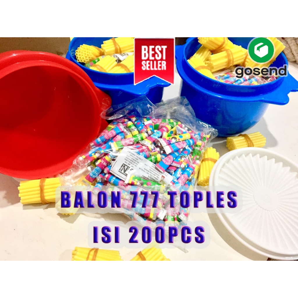 BALON 777 toples isi 200 PCS / Tiup Jadul Merk 777 + toples - Isi 200 Pcs Best Buy