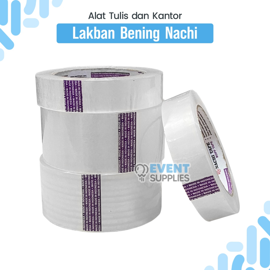 

Lakban Solasi Selotip Nachi 24mm & 48mm Kualitas Terbaik ORI Core Ungu