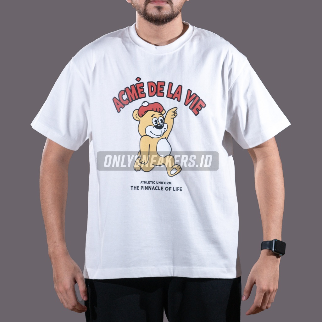 ADLV CARTOON BEAR WHITE TEE