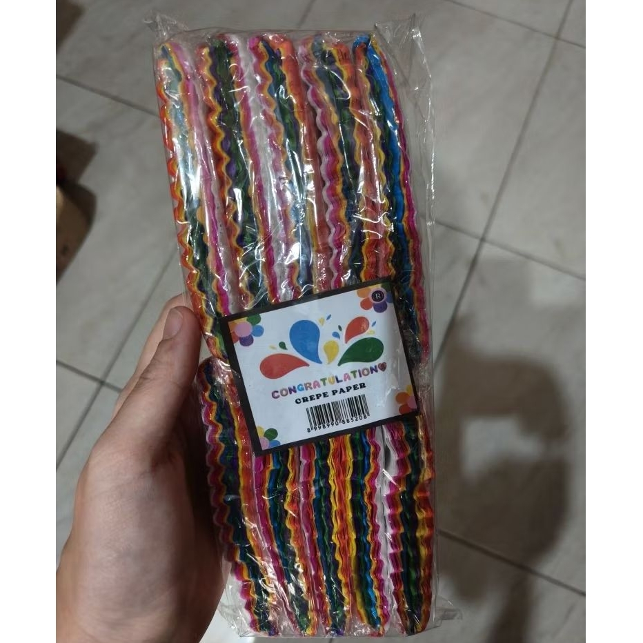 

Kertas Crep Rainbow / Kertas Krep Potong