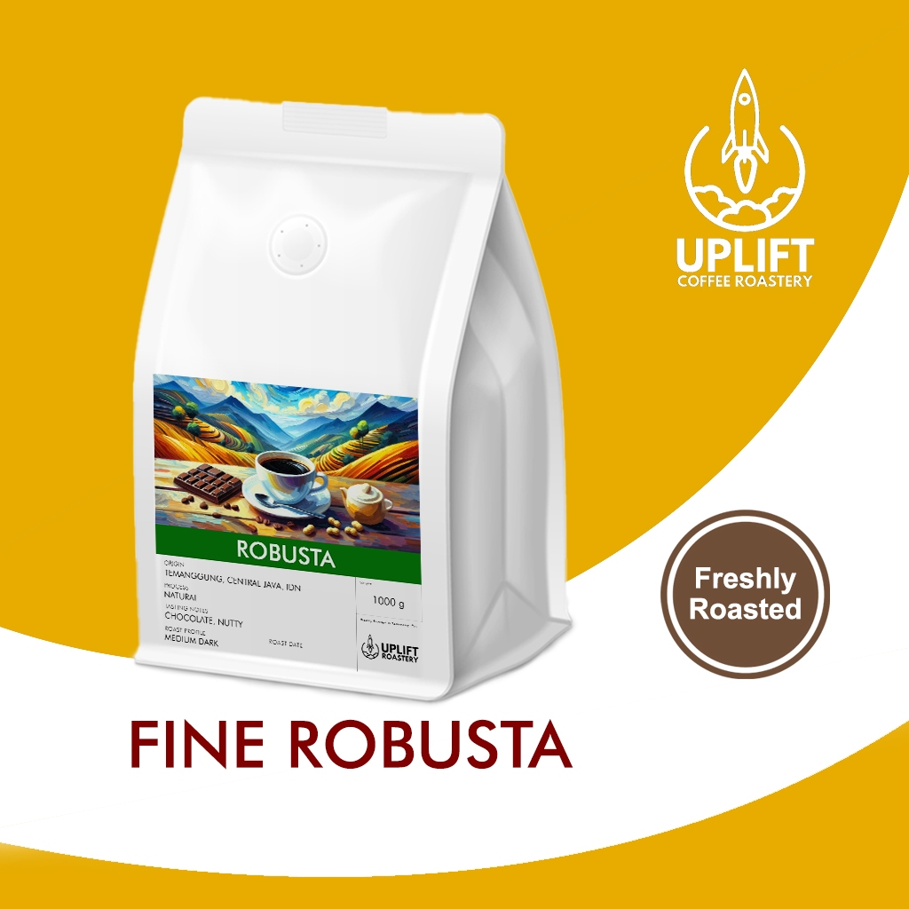 

Kopi Fine Robusta 1kg Temanggung Natural - UPLIFT Coffee Roast Roasted Beans Biji Giling