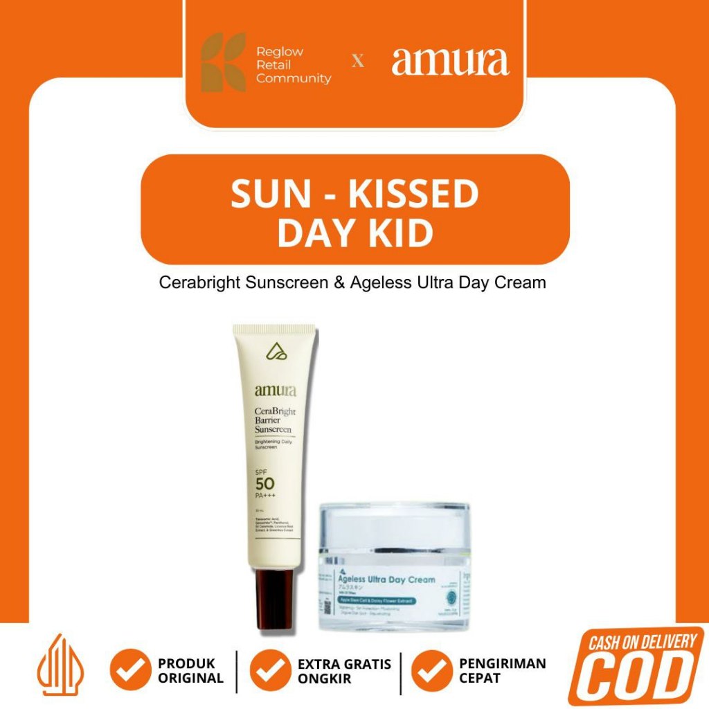 AMURA SUN - KISSED DAY KIT - Cerabright Barrier Sunscreen & Ageless Ultra Day Cream