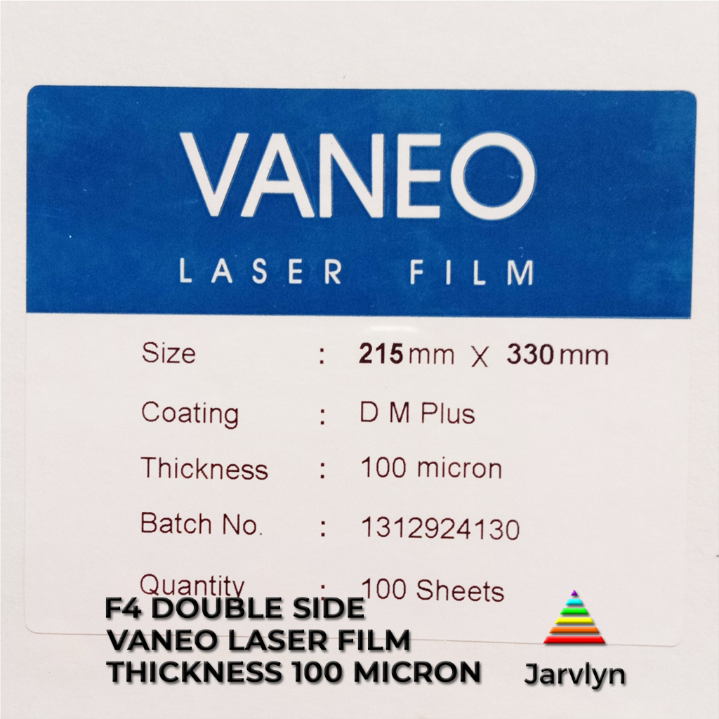 

Vaneo Laser Film F4 Folio Double Side Matte Plus 100 micron Polyfilm Mylar Kodaktris