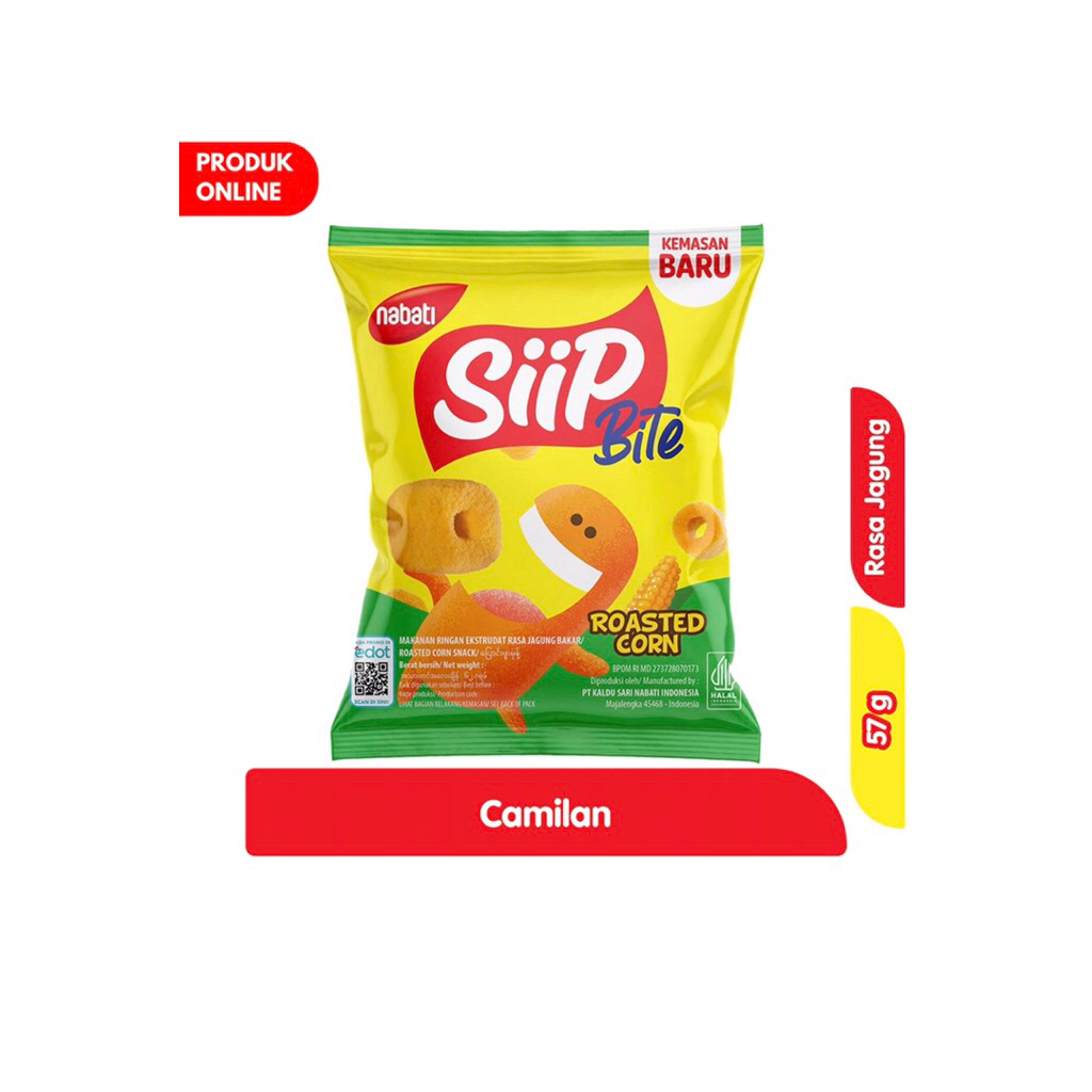 

Nabati Siip Bite Snack Rasa Jagung Bakar 57 g