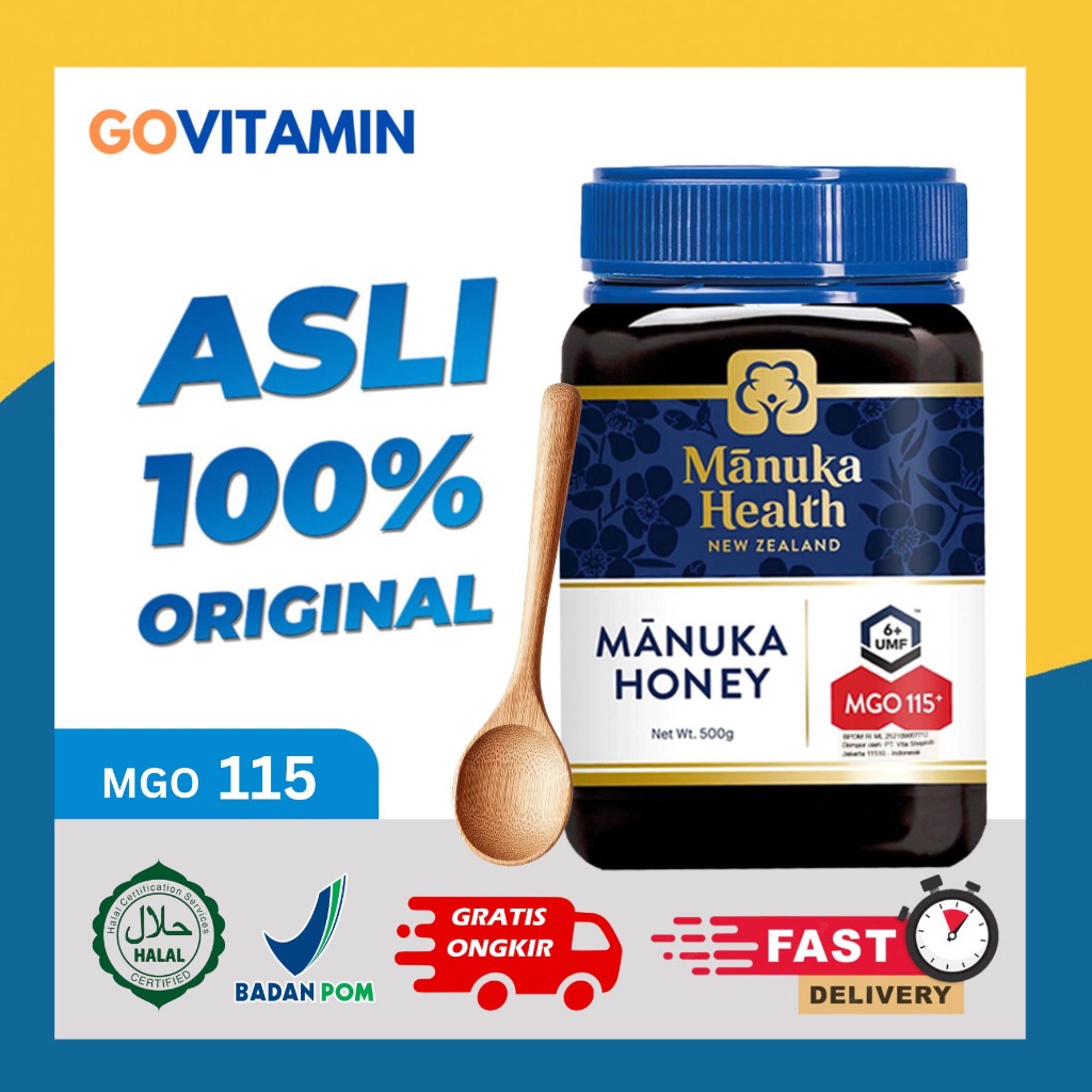 

Manuka Health MGO 115 / UMF 6 (500g) - madu Manuka Honey New Zealand (BPOM)