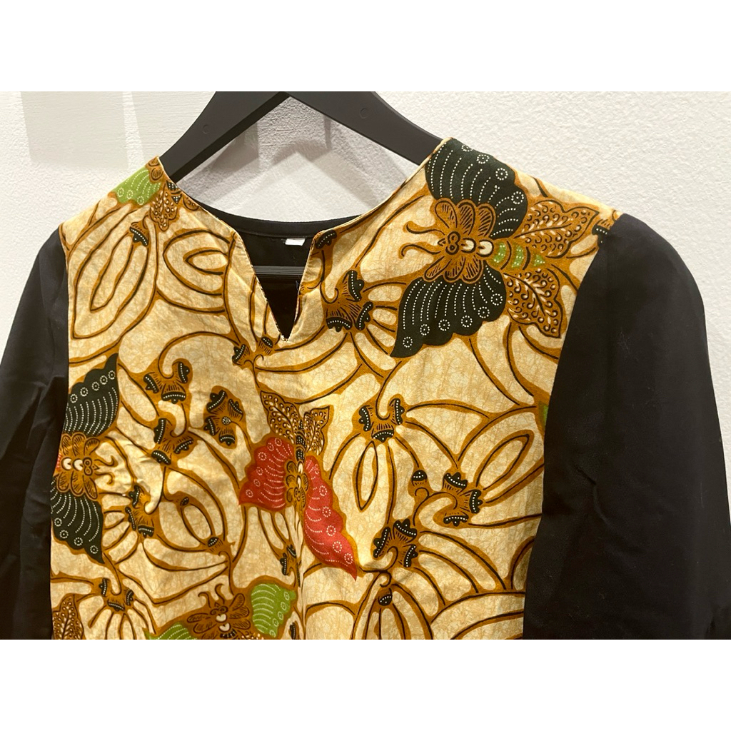 [Preloved] Atasan Batik coklat hitam | Batik Top | all size
