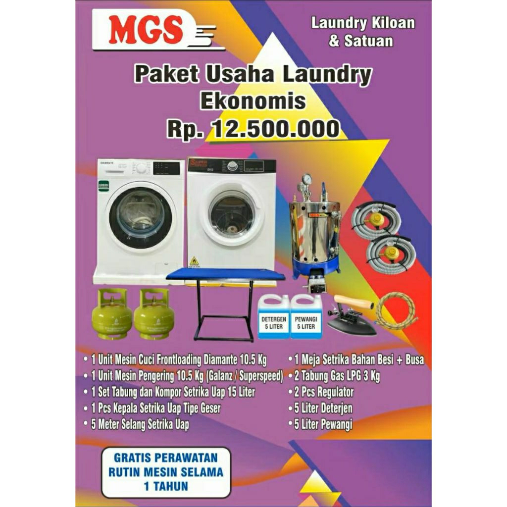 PAKET USAHA LAUNDRY PEMULA