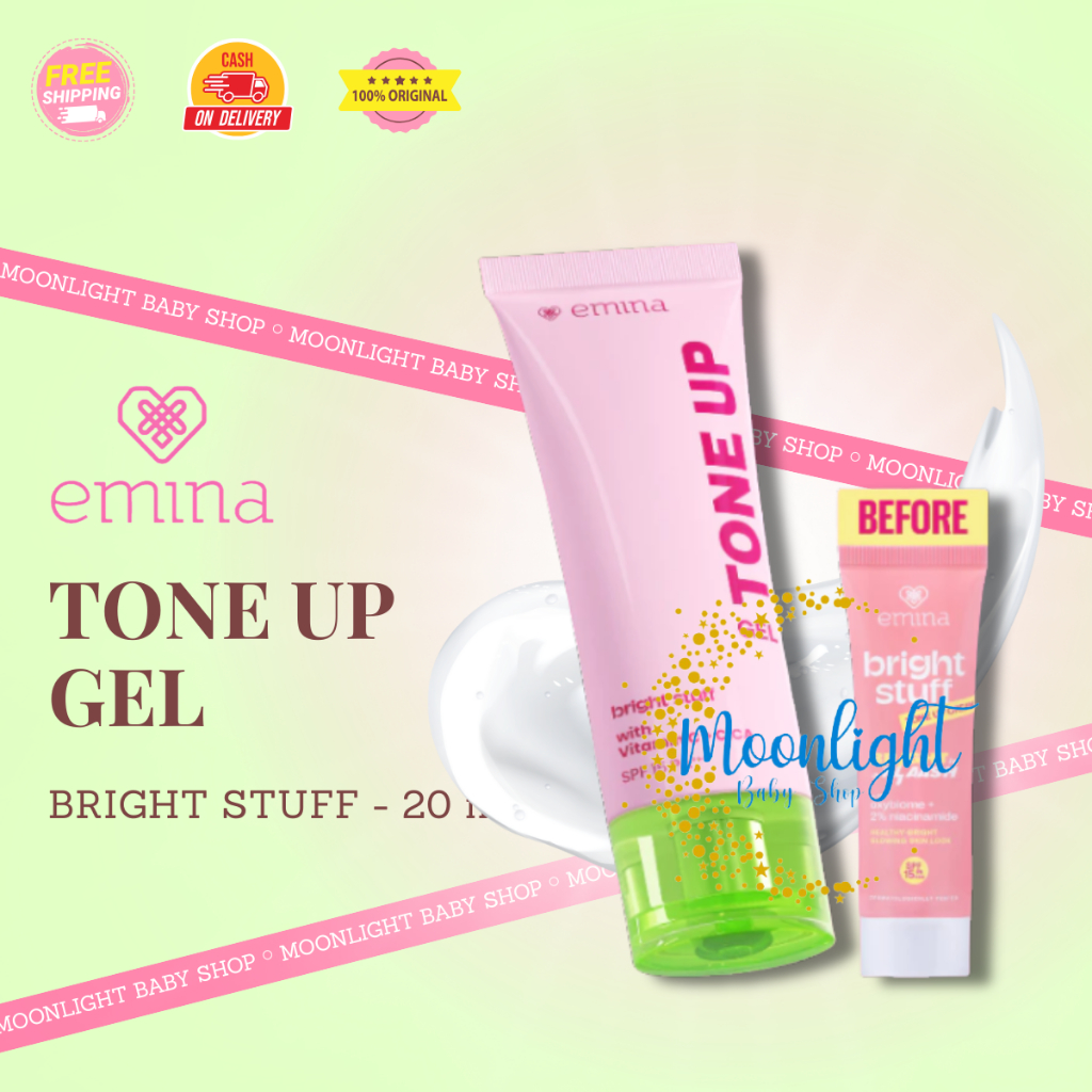 Emina Bright Stuff Tone Up Gel 20ml | Pelembab Wajah Emina