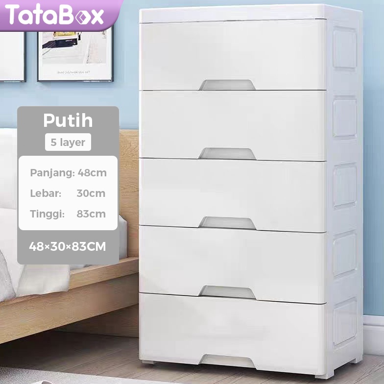 Limited Product TataBox Lemari Laci Aesthetic Loker Laci Baju Plastik Susun Lemari Minimalis Laci Su