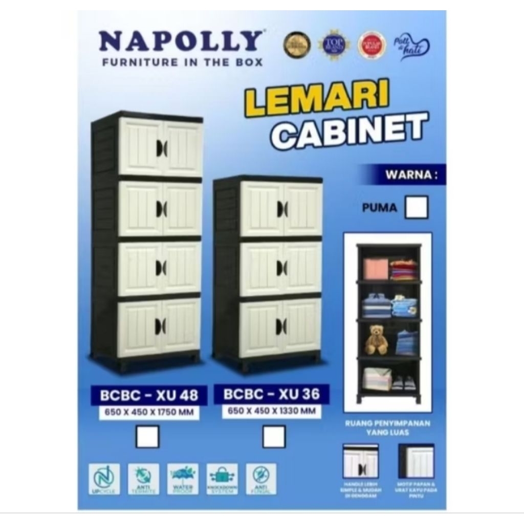 Lemari Plastik Napolly 4 susun
