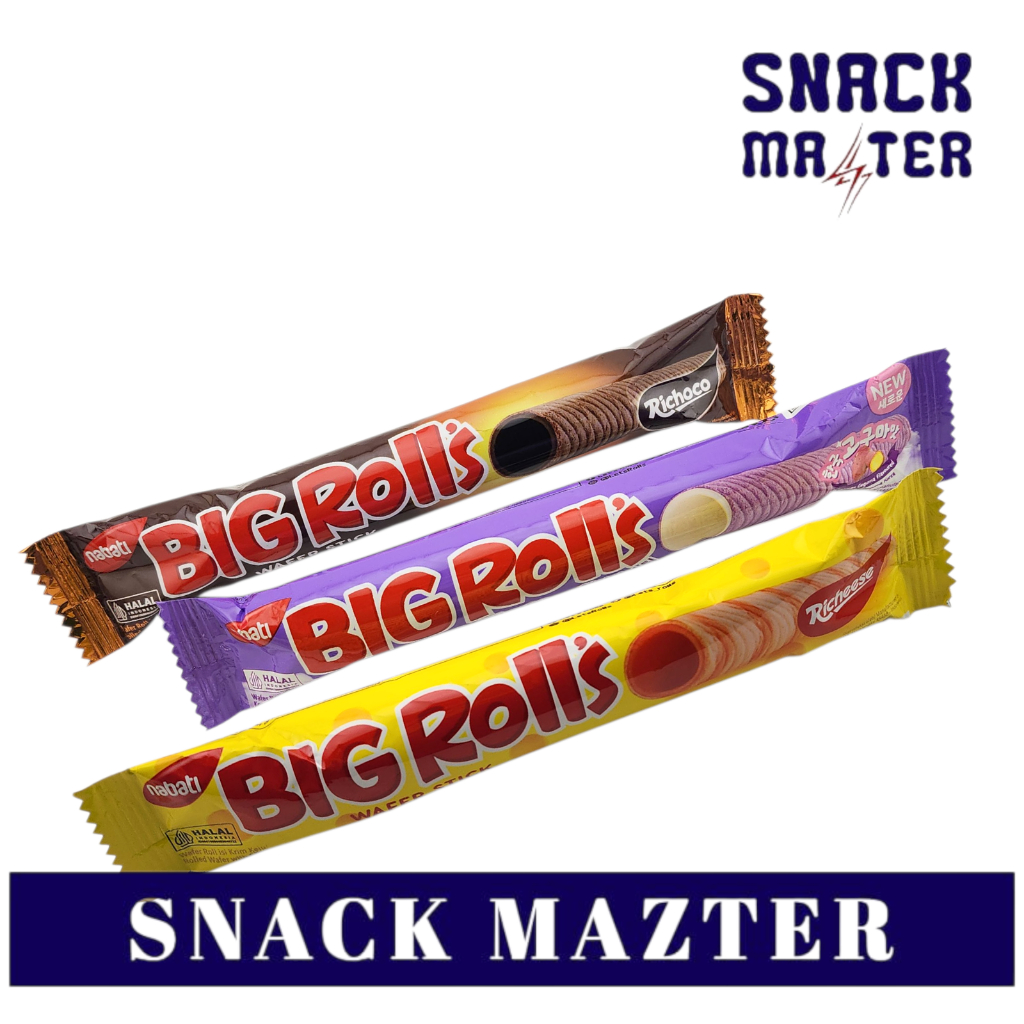 

Nabati Big Rolls Wafer Roll Cokelat - Netto 18 gr