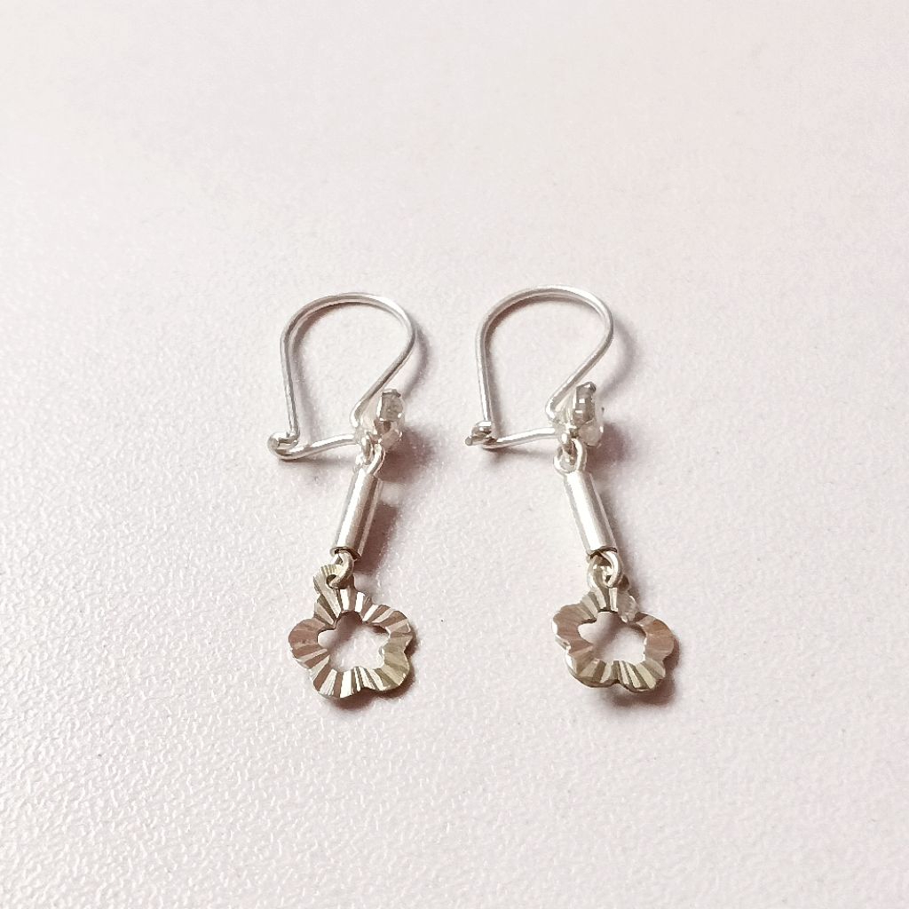 Anting Perak Anak/Anting Rumbai/Anting Perak Dewasa/Anting Perak Terbaru/Anting Perak Model Bunga Ju