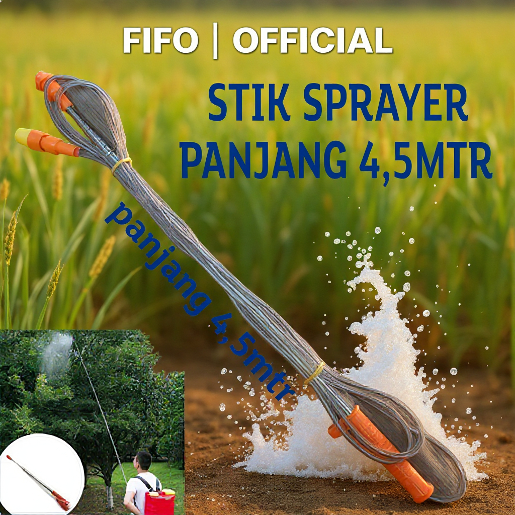 STIK SPRAYER PANJANG 4,5 METER/ STIK TELESKOPIK PANJANG 4,5 METER/ STIK SPRAYER ELEKTRIK PANJANG