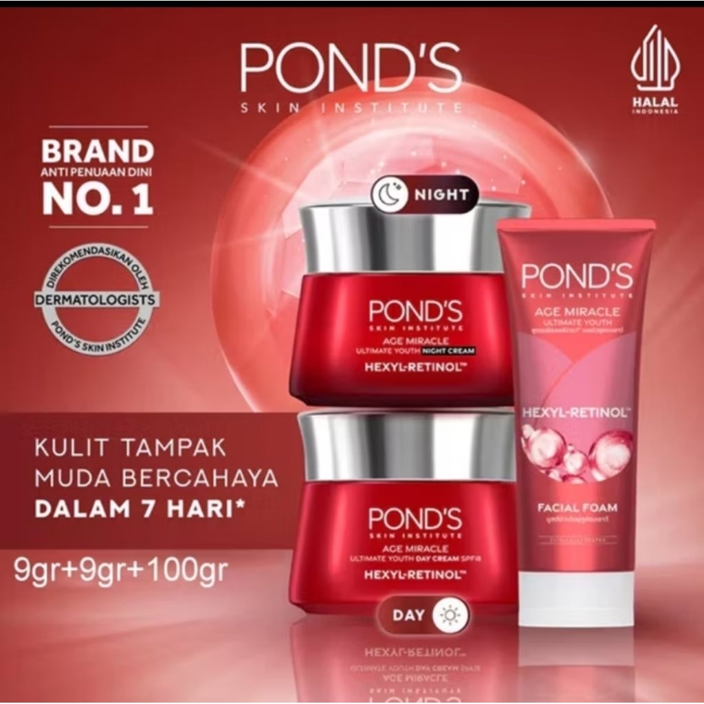 PONDS AGE MIRACLE ULTIMATE CREAM PAGI DAN MALAM 9G
