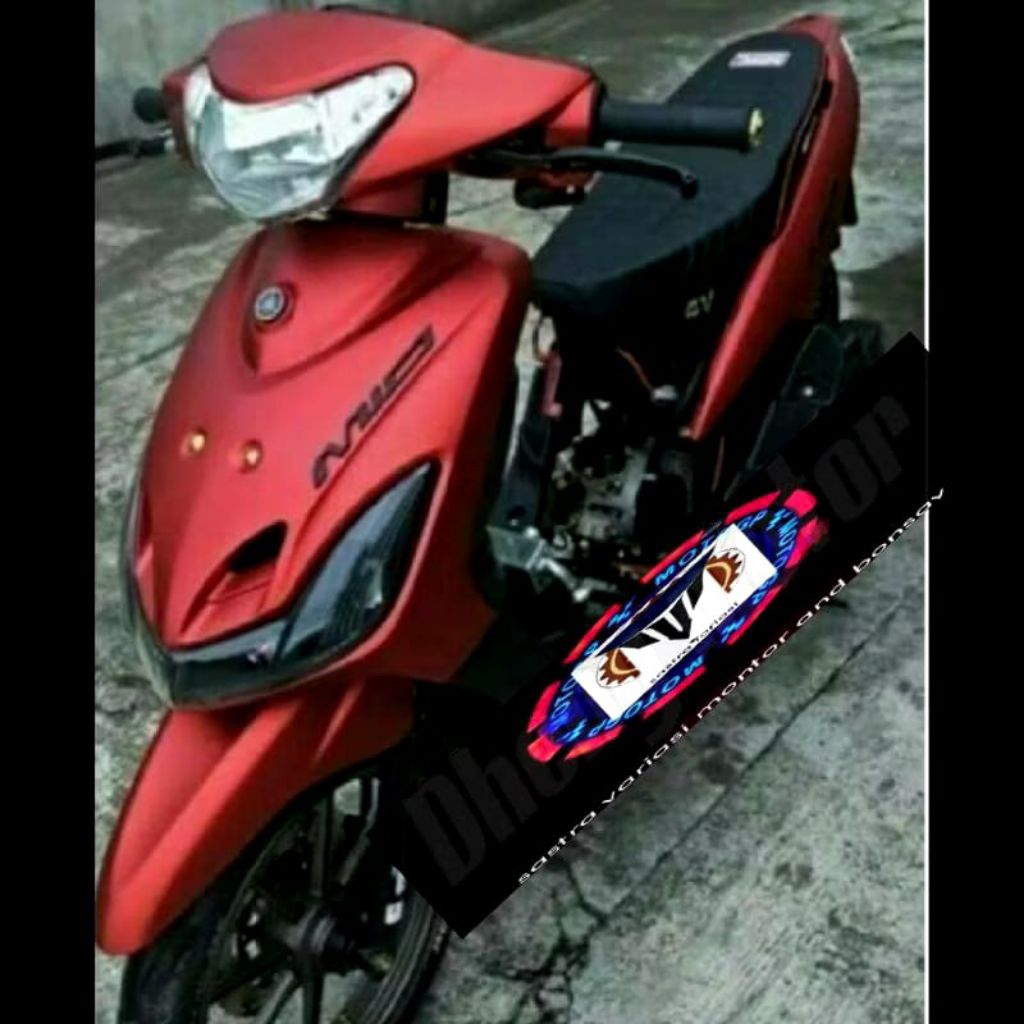 cover body Mio smile ful set merah doff, hitam doff